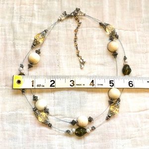 White Marble, Crystal & Gemstone Choker